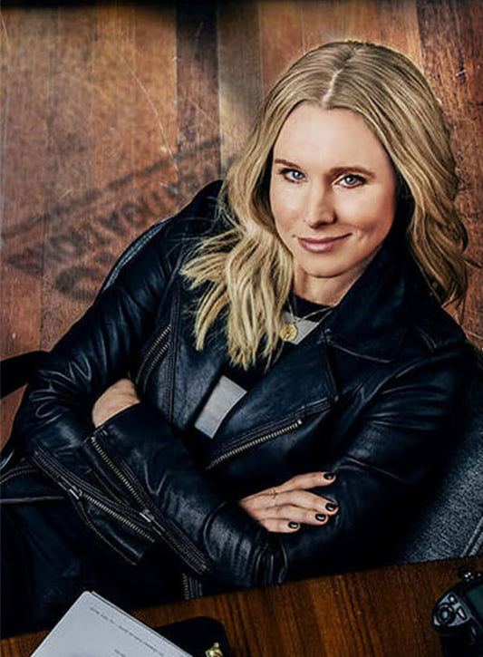 Harpoon Veronica Mars Inspired Black Leather Jacket - Veronica Mars S04 Style