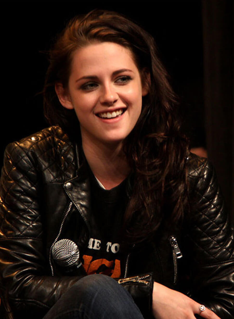 Harpoon Kristen Stewart Inspired Black Leather Jacket
