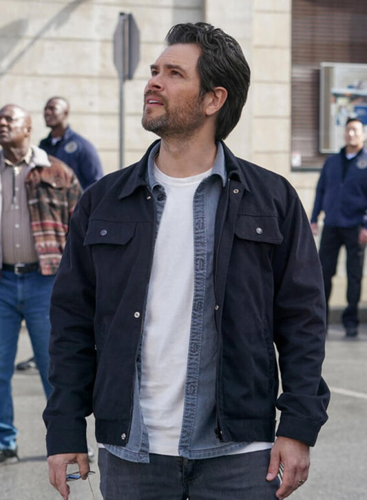 Harpoon Kyle Cushing Inspired Black Leather Jacket - Superman & Lois Style