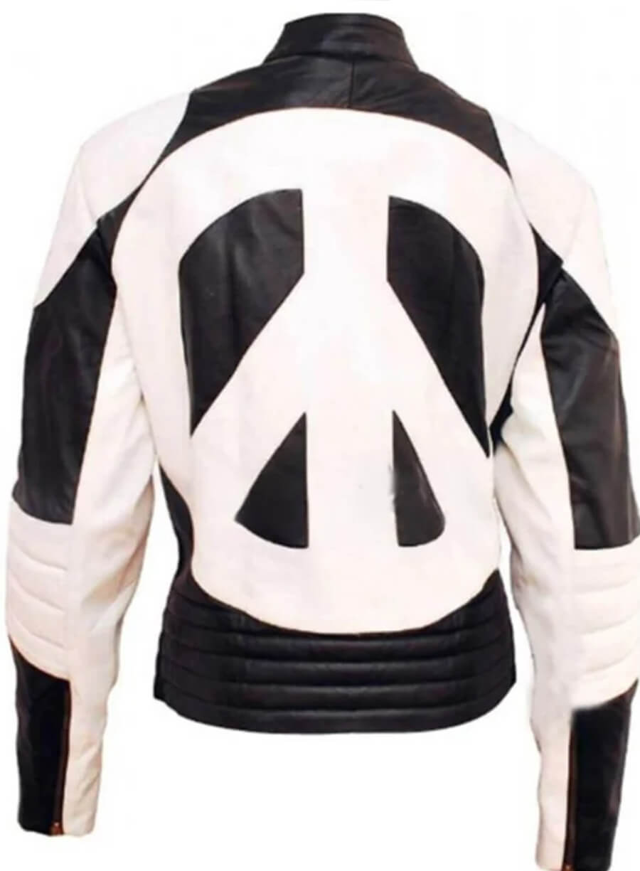 Harpoon Kylie Minogue Heart Timebomb Inspired Multicolor Leather Jacket