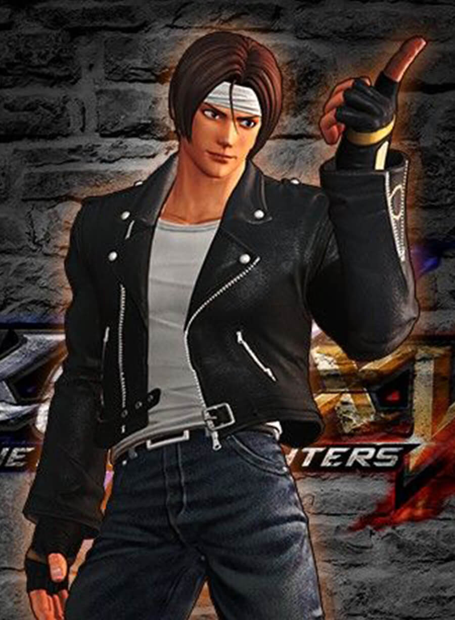 Harpoon Terry Bogard Inspired Black Biker Jacket - The King of Fighters 94 Style