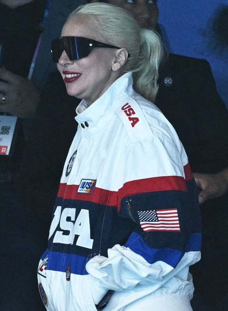Harpoon Lady Gaga Paris Olympics USA Inspired Multi-Color Cotton Fabric Cotton Jacket