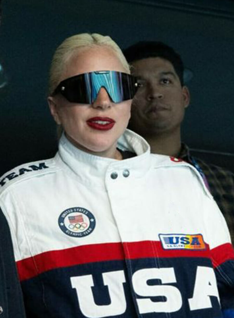 Harpoon Lady Gaga Paris Olympics USA Inspired Multi-Color Cotton Fabric Cotton Jacket