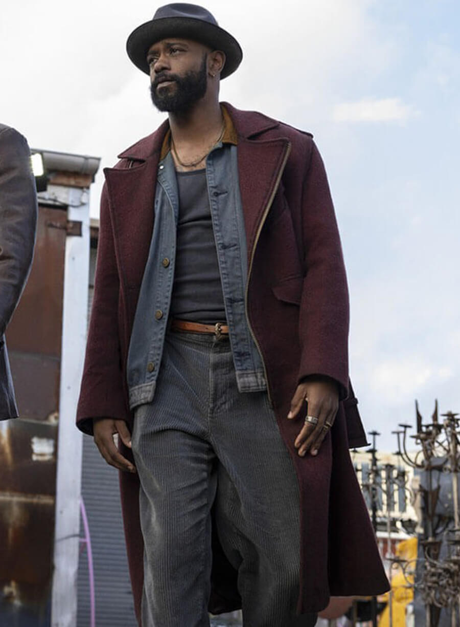 Harpoon Grofield Inspired Maroon Coat - Play Dirty 2025 Style