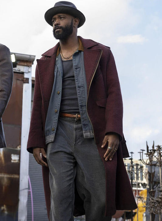 Harpoon Grofield Inspired Maroon Coat - Play Dirty 2025 Style