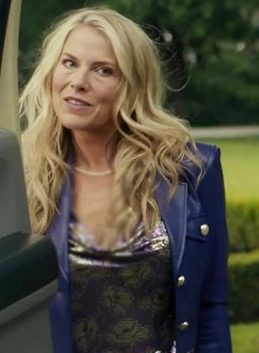 Harpoon Angela Norris Inspired Purple Leather Jacket - Landman Style