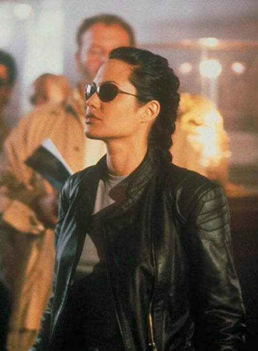 Harpoon Lara Croft Inspired Black Real Leather Leather Jacket - Lara Croft Tomb Raider Style