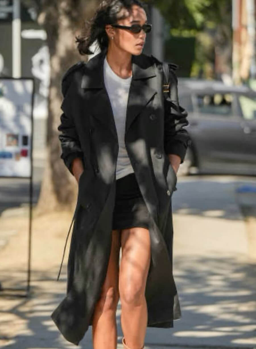 Harpoon Laura Harrier Inspired Black Coat