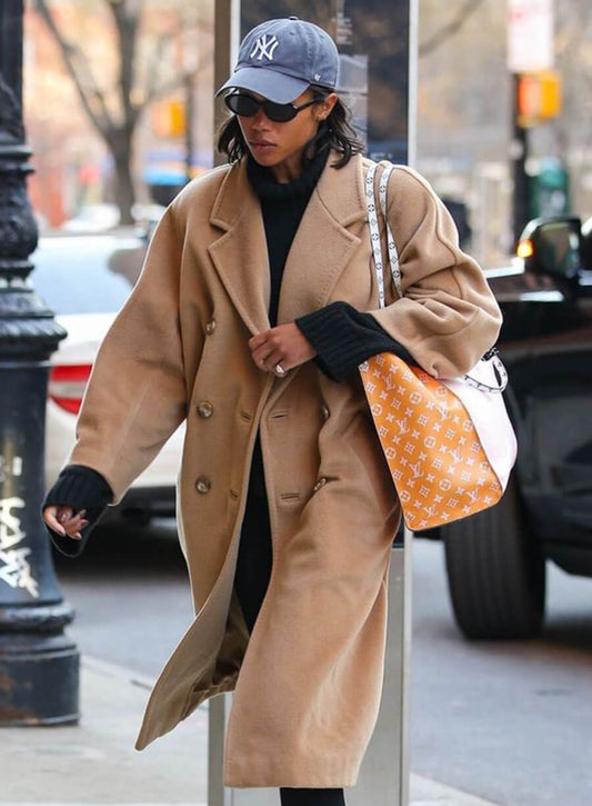 Harpoon Laura Harrier Inspired Brown Coat