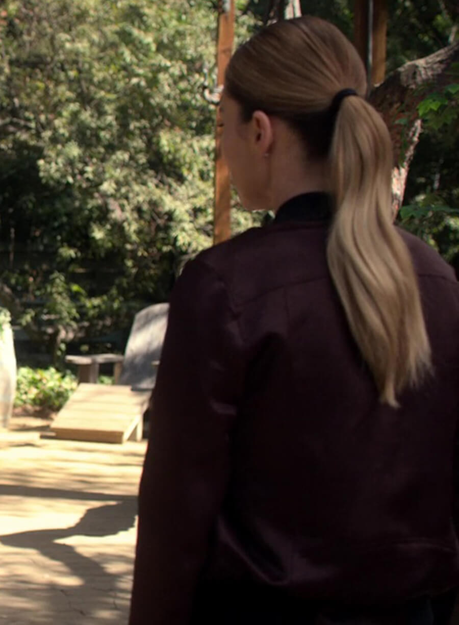 Harpoon Chloe Decker Inspired Brown Bomber Jacket - Lucifer S04 Style