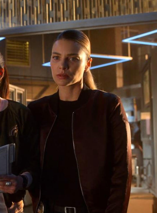 Harpoon Chloe Decker Inspired Brown Bomber Jacket - Lucifer S04 Style