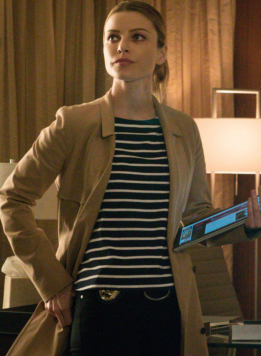 Harpoon Chloe Decker Inspired Beige Coat - Lucifer S01 Style