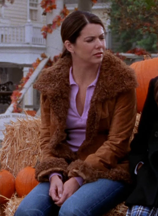 Harpoon Lorelai Gilmore Inspired Brown Leather Jacket - Gilmore Girls Style