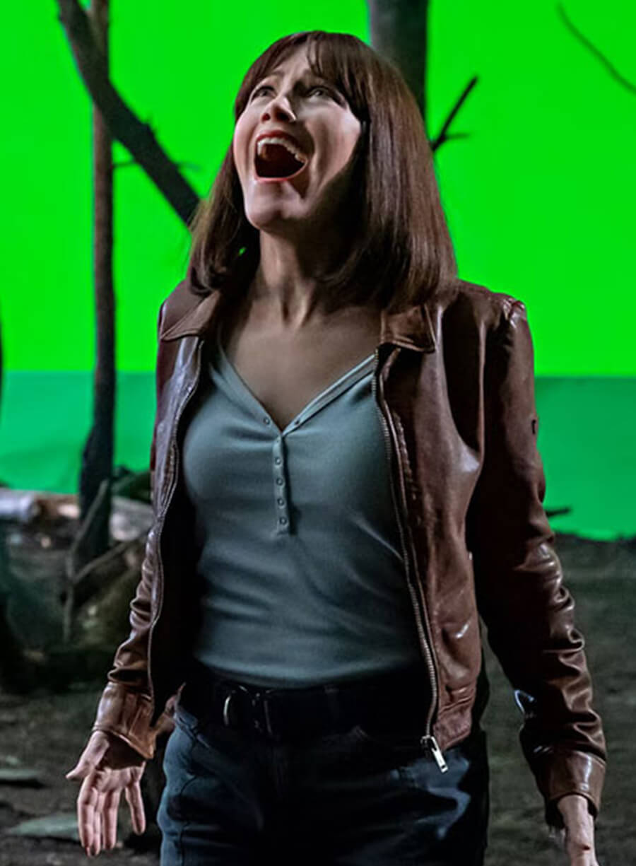 Harpoon Lauren Van Chance Inspired Brown Leather Jacket - The Bubble Style