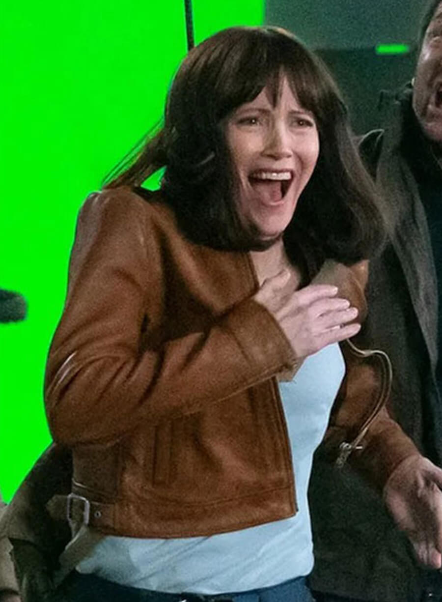 Harpoon Lauren Van Chance Inspired Brown Leather Jacket - The Bubble Style
