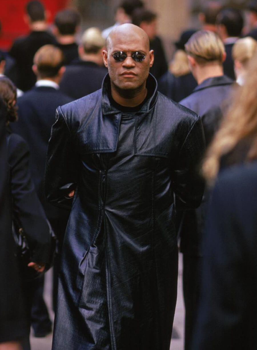 Harpoon Morpheus Inspired Black Real Leather Coat - The Matrix Style