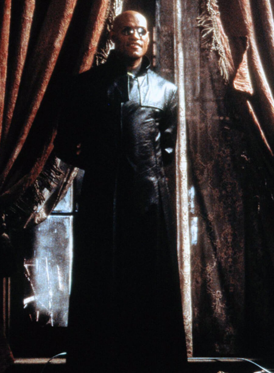 Harpoon Morpheus Inspired Black Real Leather Coat - The Matrix Style