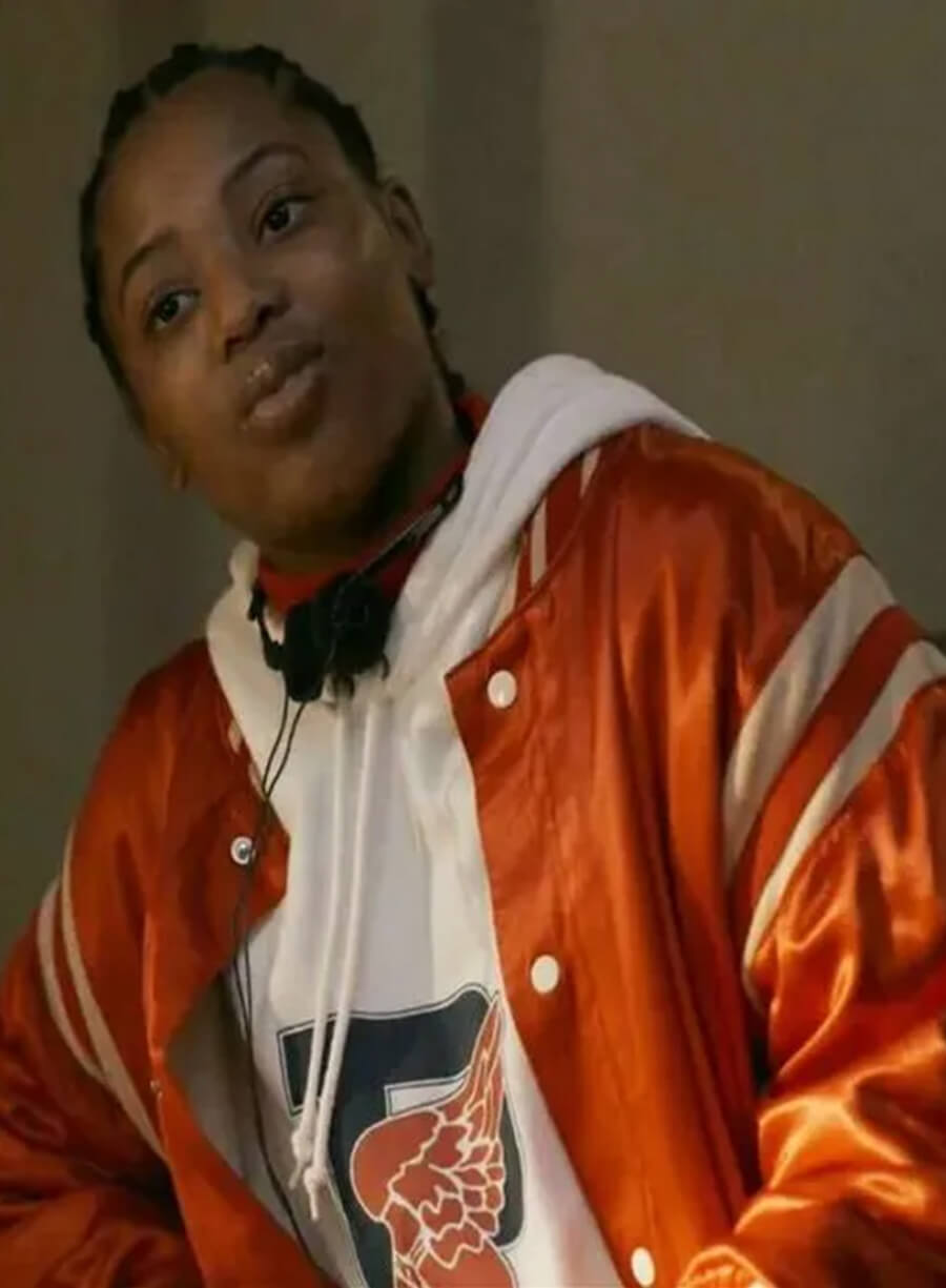 Harpoon Laverne Thomas Inspired Orange Leather Jacket - Power Book III Raising Kanan Style