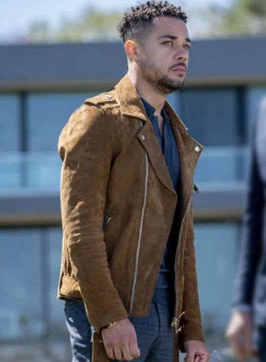 Harpoon Richie Wheatley Inspired Brown Biker Jacket - Law & Order Organized Crime Style