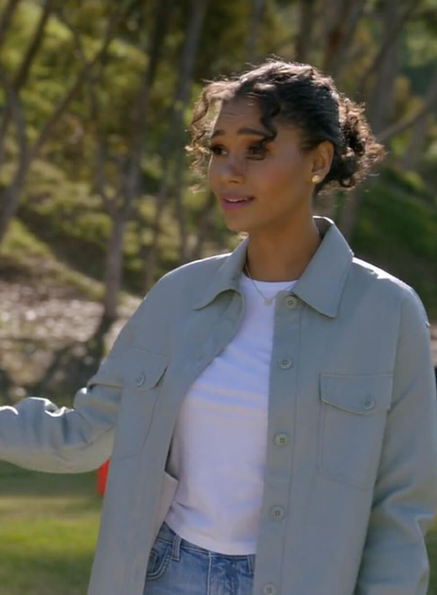 Harpoon Layla Keating Inspired White Leather Jacket - All American Style
