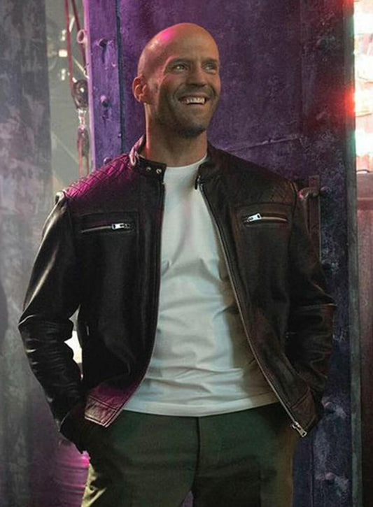 Harpoon Lee Christmas Inspired Black Leather Jacket - Expend4bles Style