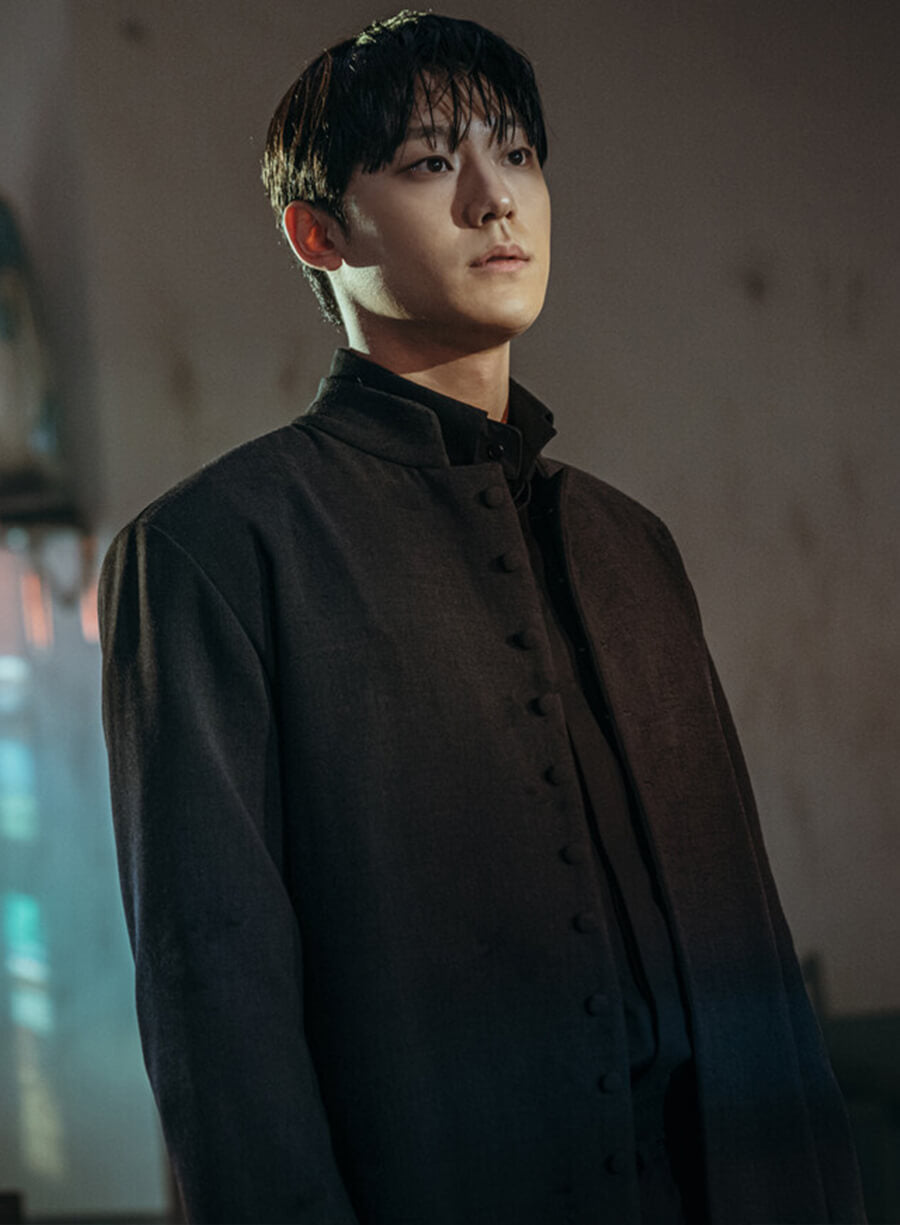 Harpoon Lee Eun-Hyuk Inspired Black Coat - Sweet Home Style