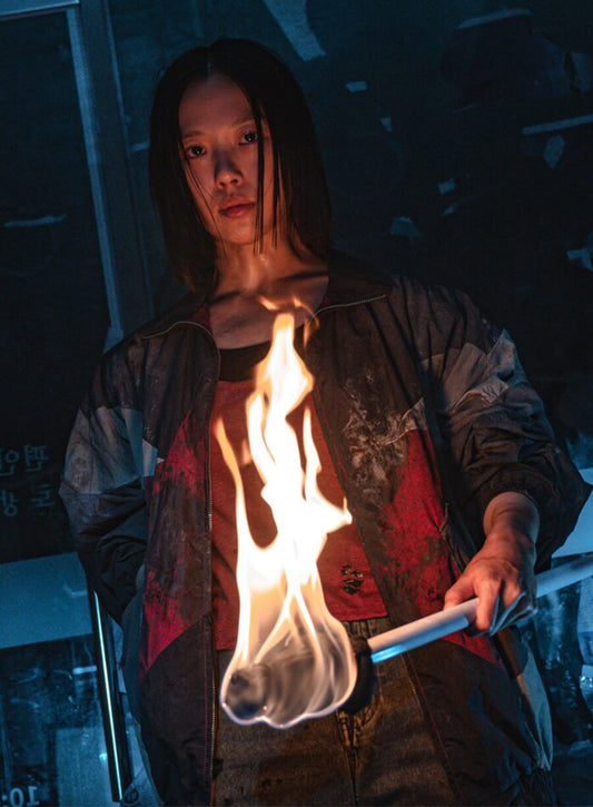 Harpoon Lee Eun-yu Inspired Multicolor Leather Jacket - Sweet Home S03 Style