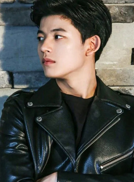 Harpoon Lee Su-hyeok Inspired Black Biker Jacket - All of Us Are Dead Style