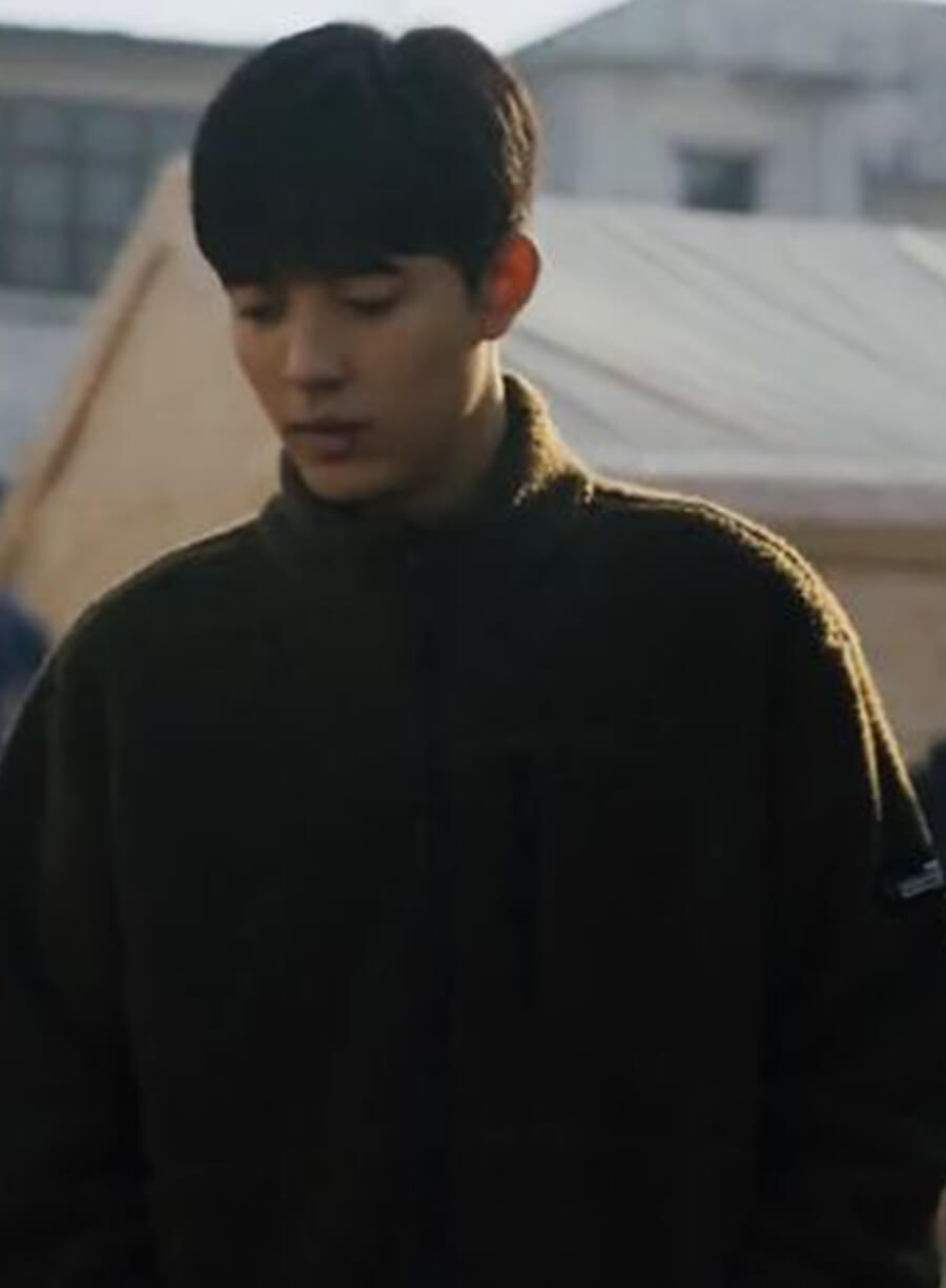 Harpoon Lee Su-hyeok Inspired Brown Leather Jacket - All of Us Are Dead Style