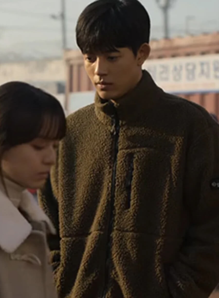 Harpoon Lee Su-hyeok Inspired Brown Leather Jacket - All of Us Are Dead Style
