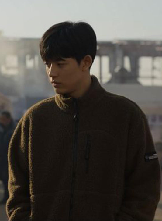 Harpoon Lee Su-hyeok Inspired Brown Leather Jacket - All of Us Are Dead Style