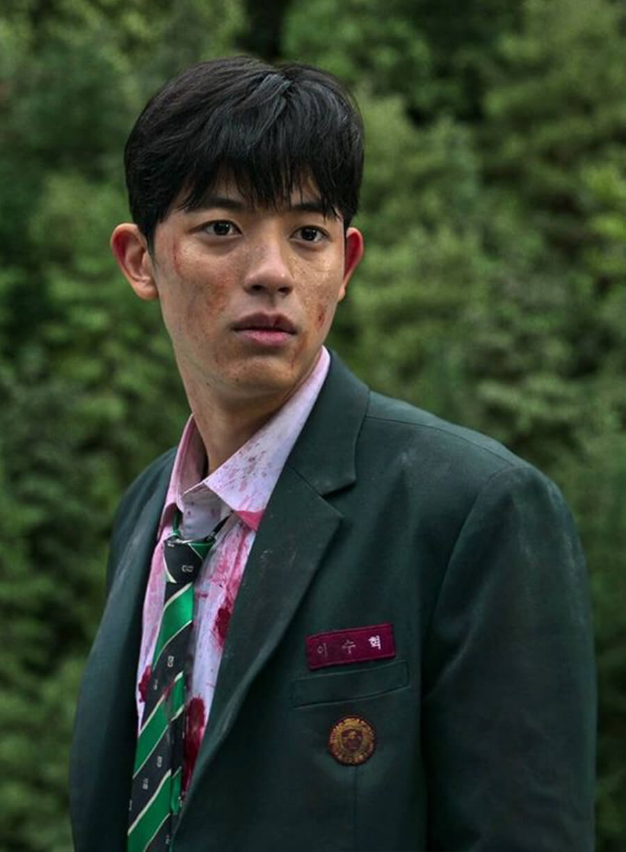 Harpoon Lee Su-hyeok Inspired Green Leather Jacket - All of Us Are Dead Style