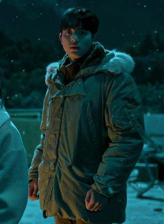 Harpoon Lee Su-hyeok Inspired Green Hooded Jacket - All of Us Are Dead Style