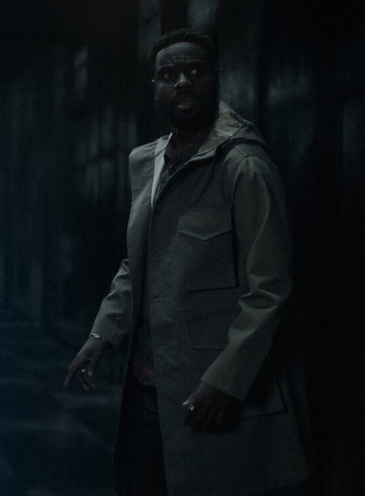 Harpoon Leighton Vance Inspired Grey Cotton Coat - Dark Matter 2024 Style
