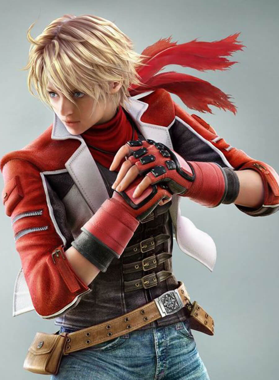 Harpoon Leo Kliesen Inspired Red & White Real Leather Leather Jacket - Tekken 6 Style