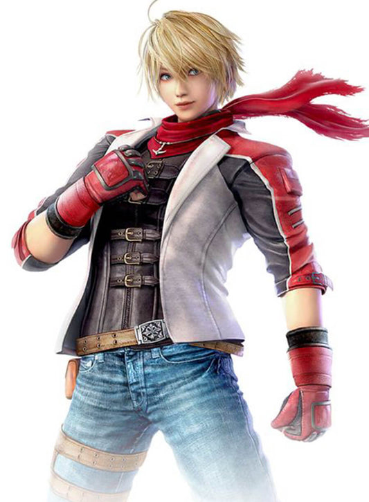 Harpoon Leo Kliesen Inspired Red & White Real Leather Leather Jacket - Tekken 6 Style