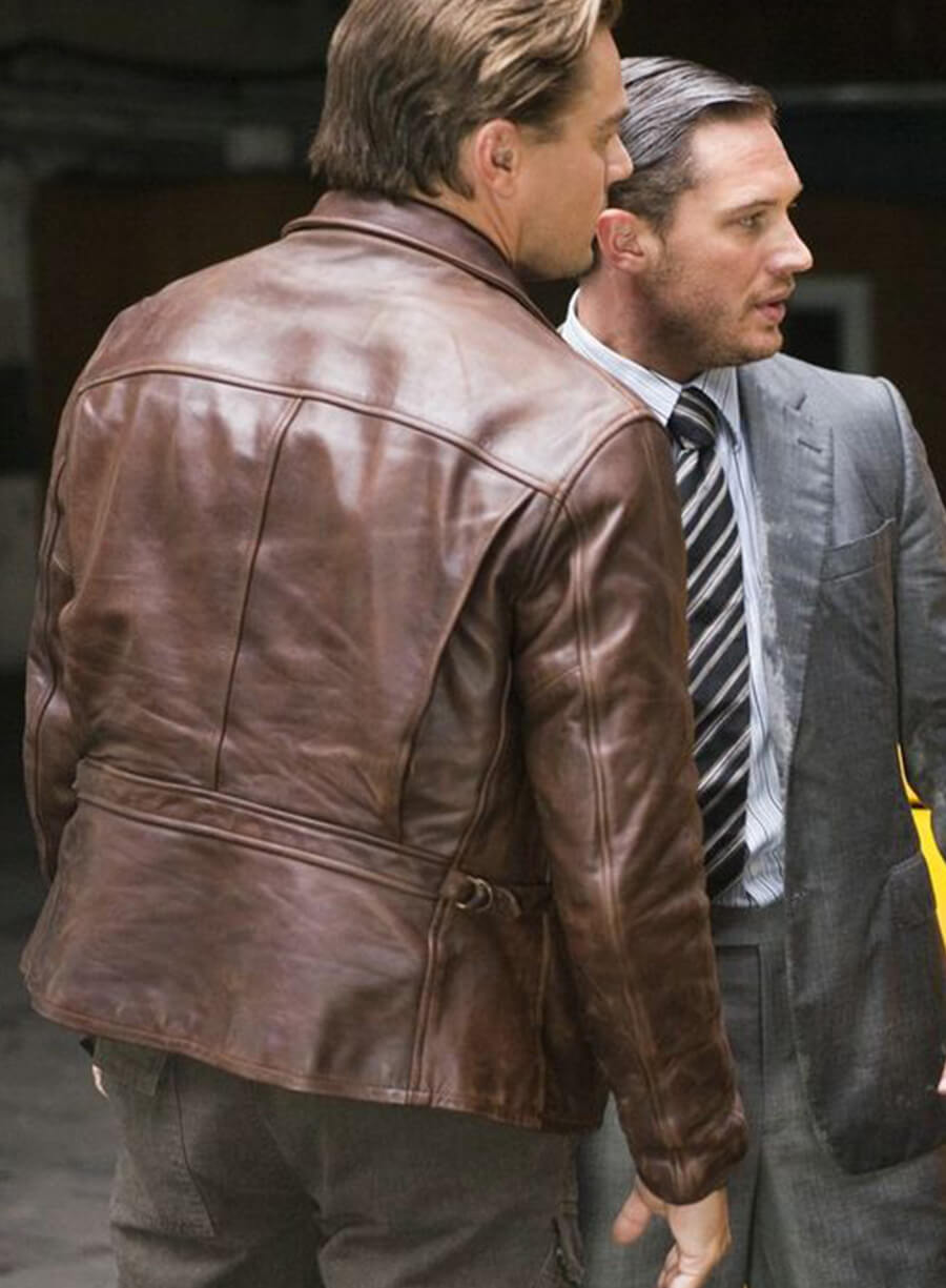 Harpoon Leonardo DiCaprio Inspired Brown Real Leather Leather Jacket - Inception Style