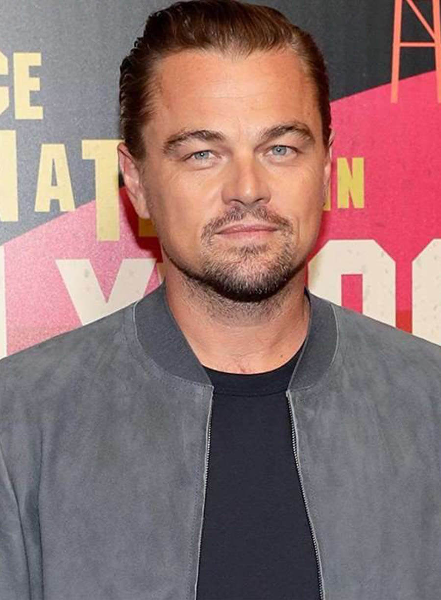Harpoon Leonardo DiCaprio Inspired Grey Real Leather Leather Jacket - Once Upon a Time in Hollywood Style