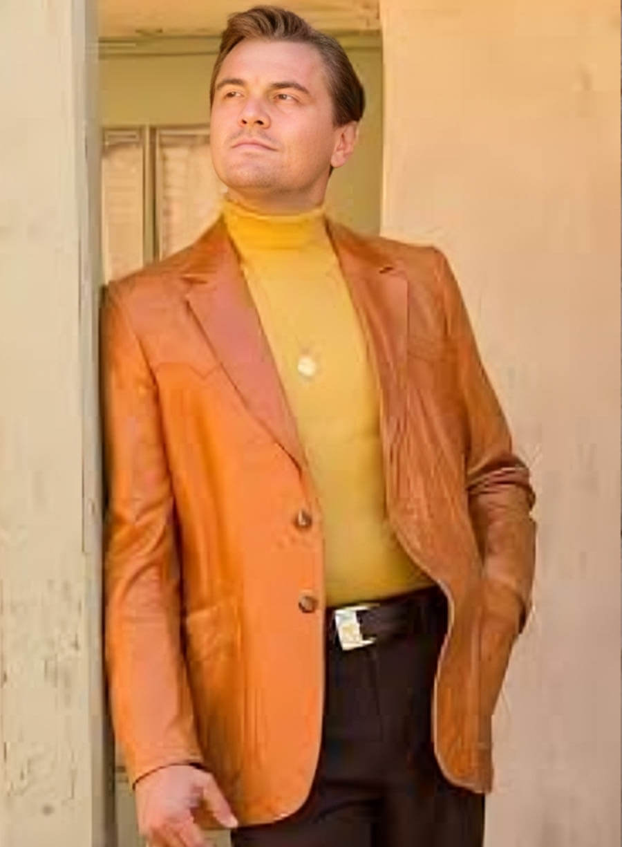 Harpoon Leonardo DiCaprio Inspired Brown Real Leather Leather Jacket - Once Upon a Time in Hollywood Style