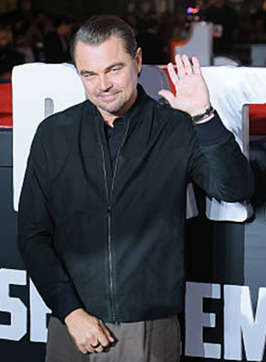 Harpoon Leonardo DiCaprio Inspired Black Leather Jacket - One Battle After Another 2025 Style