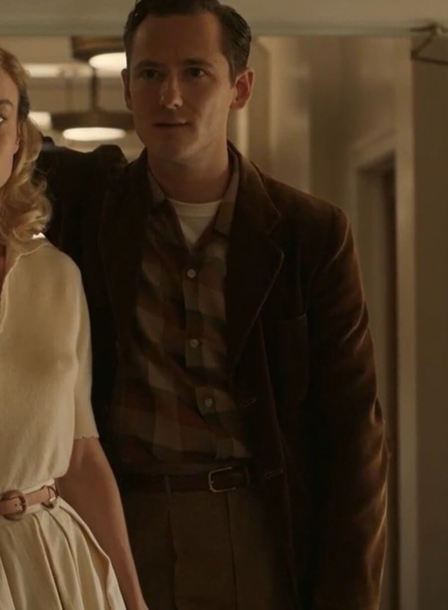 Harpoon Calvin Evans Inspired Brown Wool Fabric Wool Jacket - Lessons in Chemistry Style