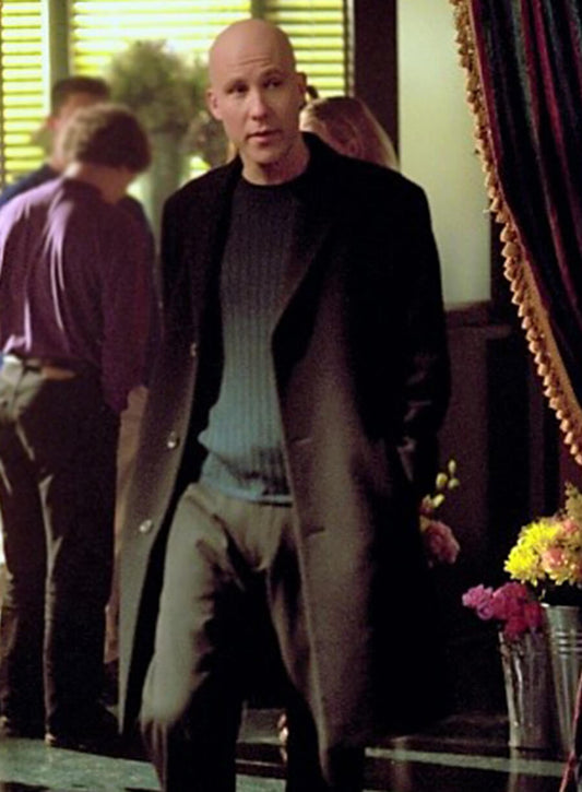 Harpoon Lex Luthor Inspired Black Wool Fabric Coat - Smallville Style