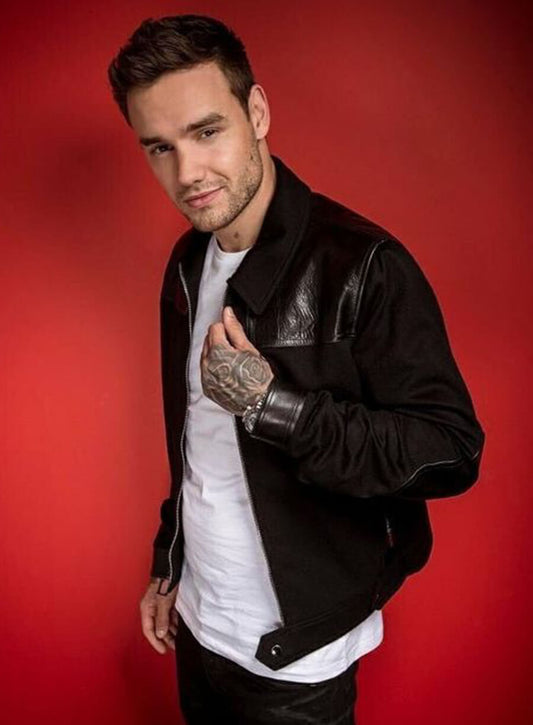 Harpoon Liam Payne Inspired Black Leather Jacket