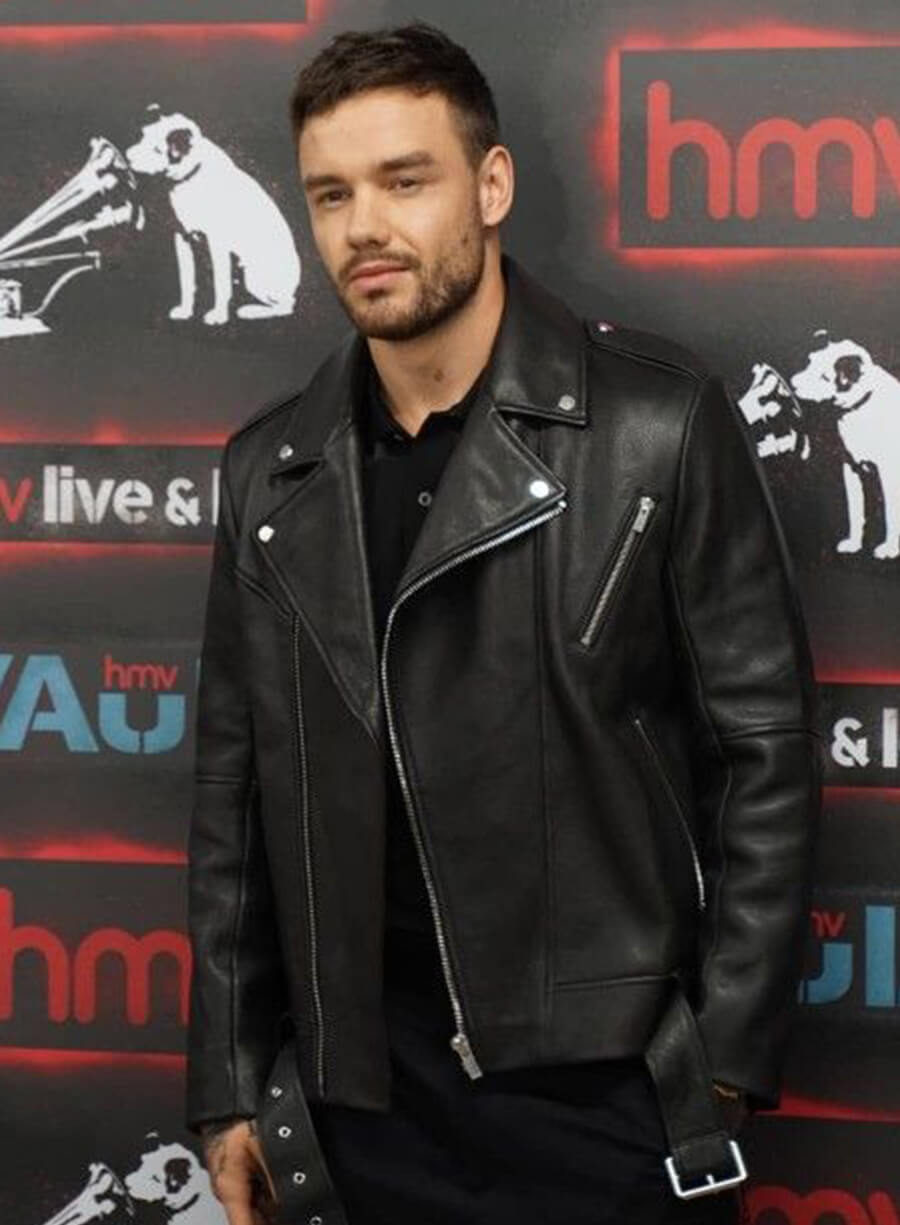Harpoon Liam Payne Inspired Black Leather Jacket