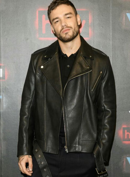 Harpoon Liam Payne Inspired Black Leather Jacket