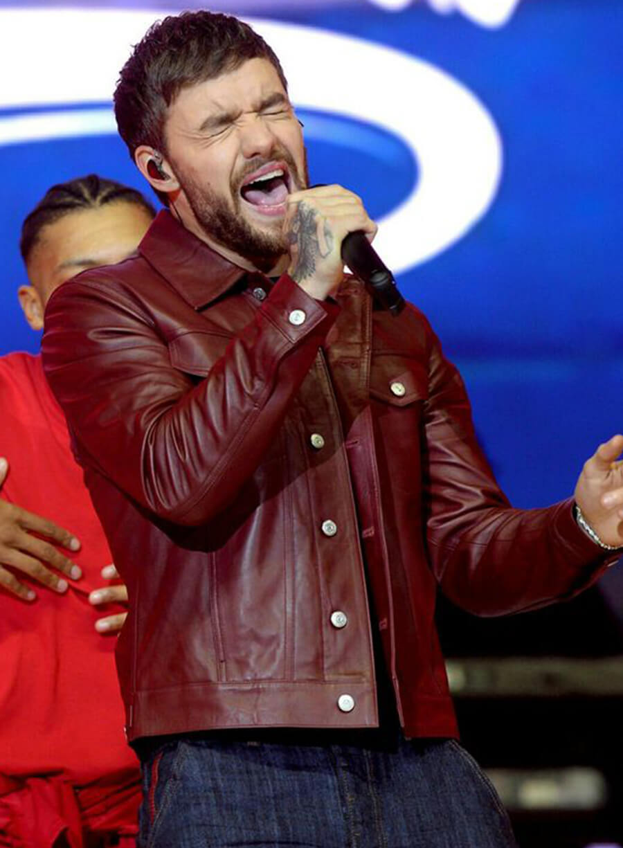 Harpoon Liam Payne Maroon Inspired Maroon Leather Jacket