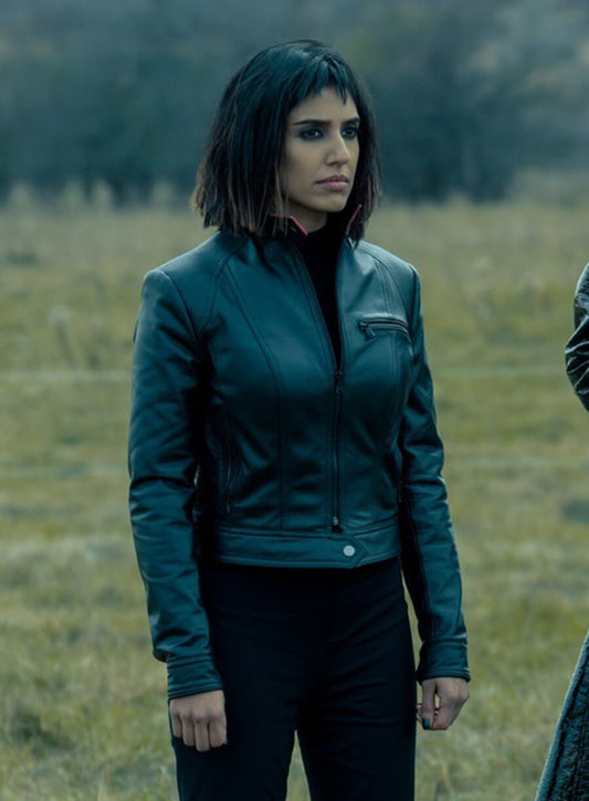 Harpoon Lila Pitts Inspired Black Leather Jacket - The Umbrella Academy Style