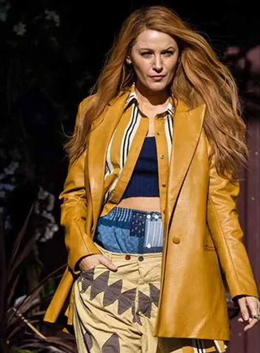 Harpoon Lily Bloom Inspired Mustard Coat - It Ends With Us Style