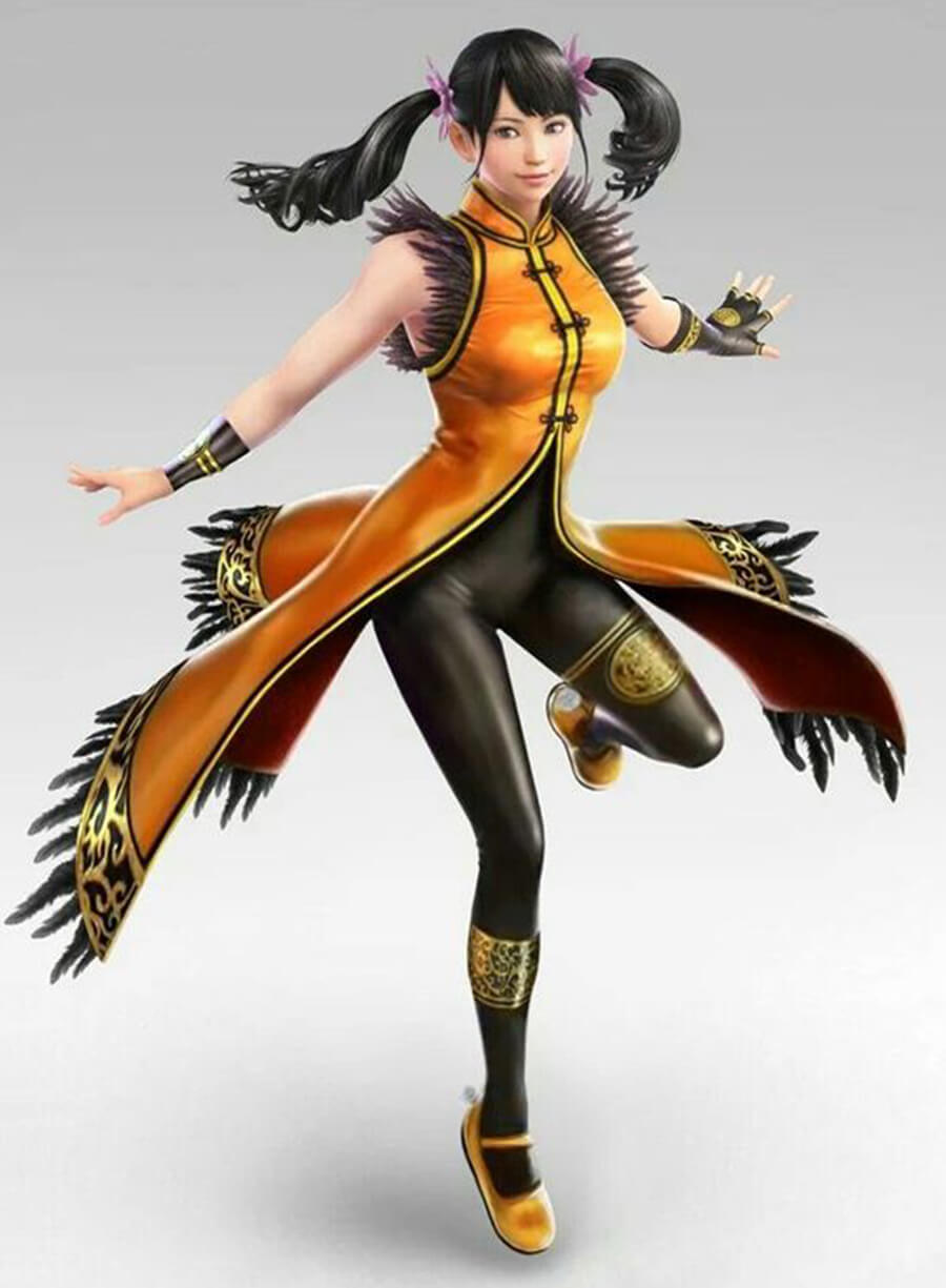 Harpoon Ling Xiaoyu Inspired Golden Coat - Tekken 7 Style