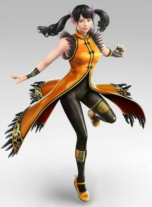Harpoon Ling Xiaoyu Inspired Golden Coat - Tekken 7 Style